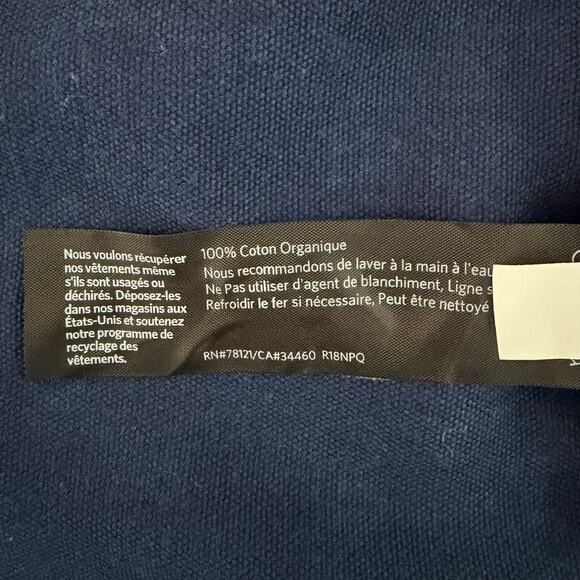 NWT Eileen Fisher Block Printed Organic Cotton Denim Blue Kimono Jacket - Picture 8 of 8